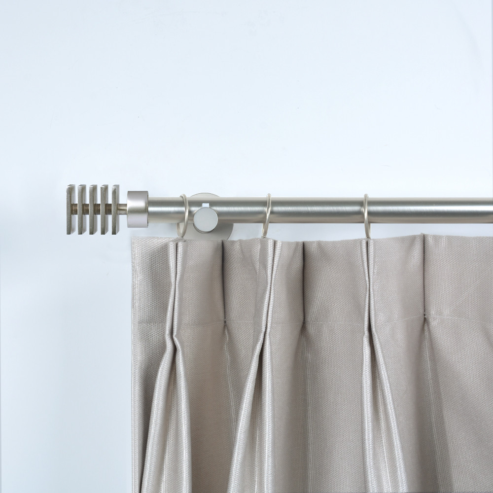 Multilayer Head Pipe Curtain Rods 25MM Diameter Metal Material Beige Sweeping Color