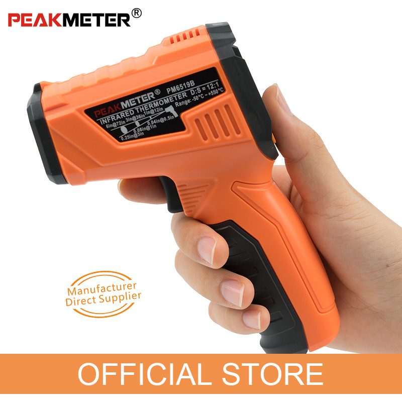 Portable Handheld Infrared Thermometer With Color Display And Data Hold
