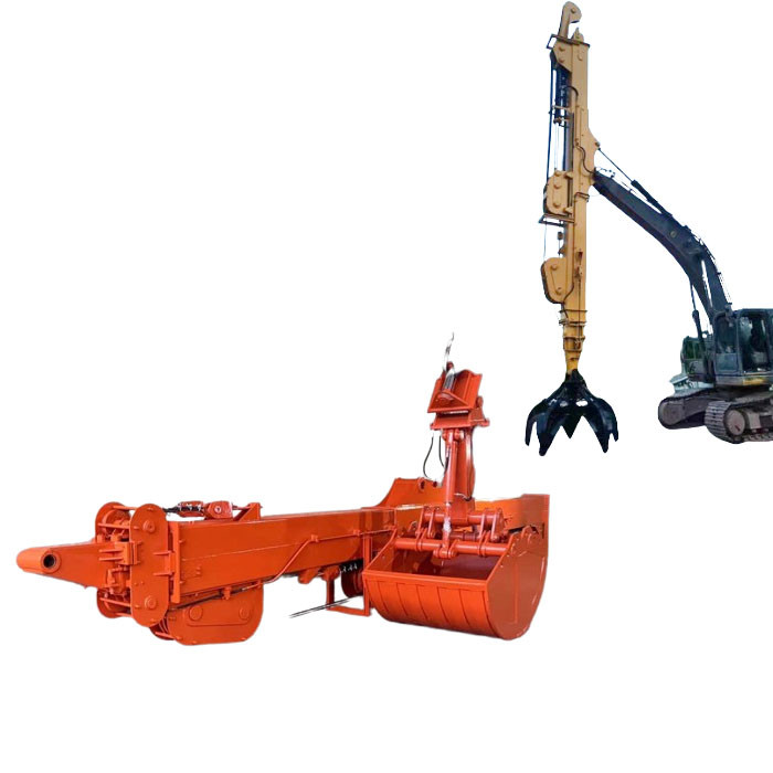 BS900E Excavator Mounted Telescopic Arm 3 Sections For Digging Deep Basement