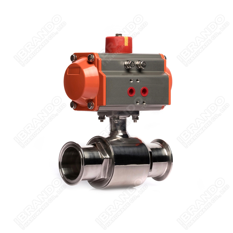 4'' Pneumatic Actuated Flange Ball Valve Stainless Steel 304