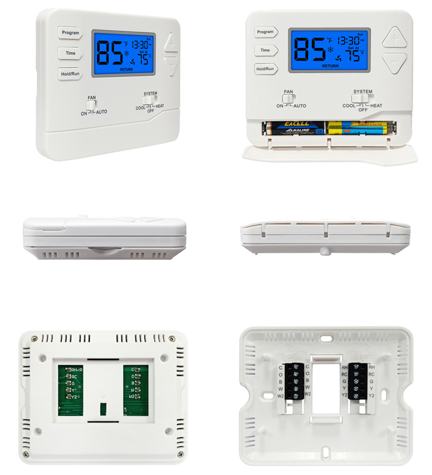 Multi Stage 5 / 1 / 1 Programmable Digital Room Thermostat For Heating Control Easy Operation