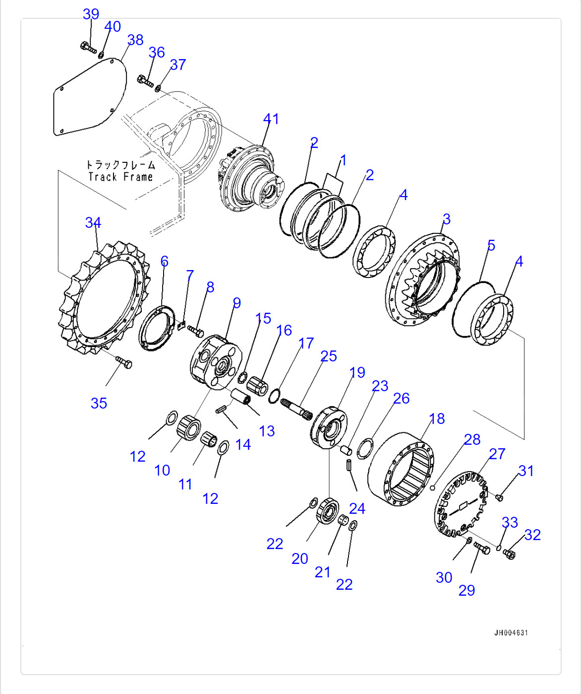 PC220-8MO PC240-8MO Excavator Travel Reducer 20Y-27-00550