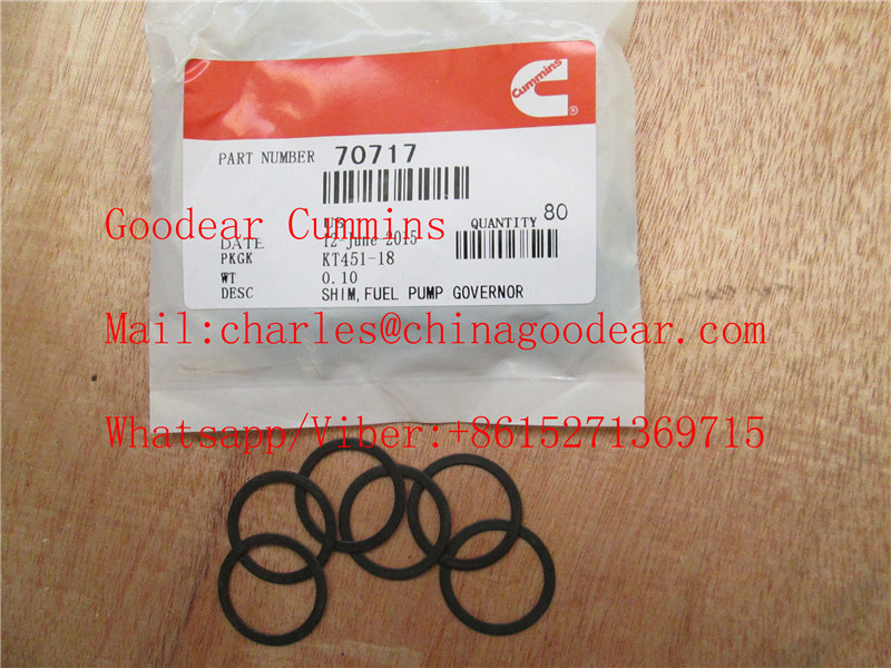 Chongqing k38 diesel engine fuel pump governor shim 70717A
