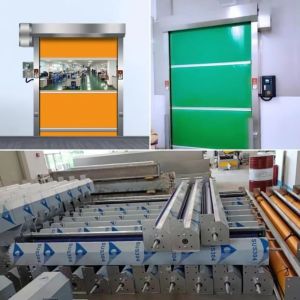 PVC Roll Up Rapid Shutter Door 304 Stainless Fast Rise Stacking Folding With