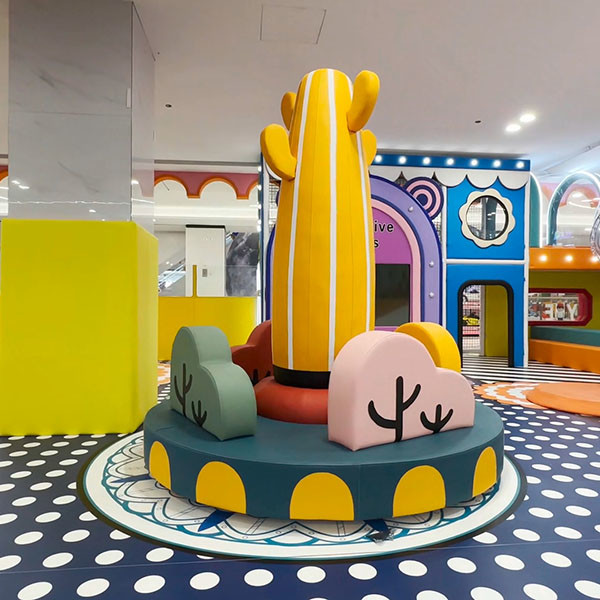 Children Soft Cushioned Indoor Playground Swivel Chair Amusement Ride