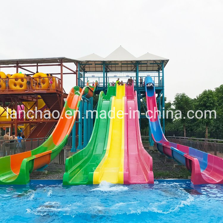 Freefall and Double Lane Water Slide for Theme Aqua Park