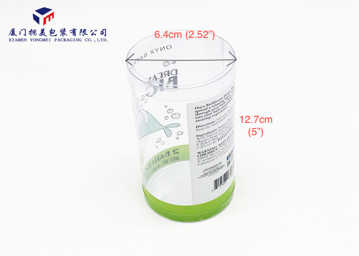 Eassily Assembled Cylinder Tube Clear Plastic Gift Boxes Offset Printing Dia 64mm