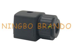 China MPM 18mm M3 x 28 3 Pin DIN 43650 Form A Black Solenoid Coil Connector on sale