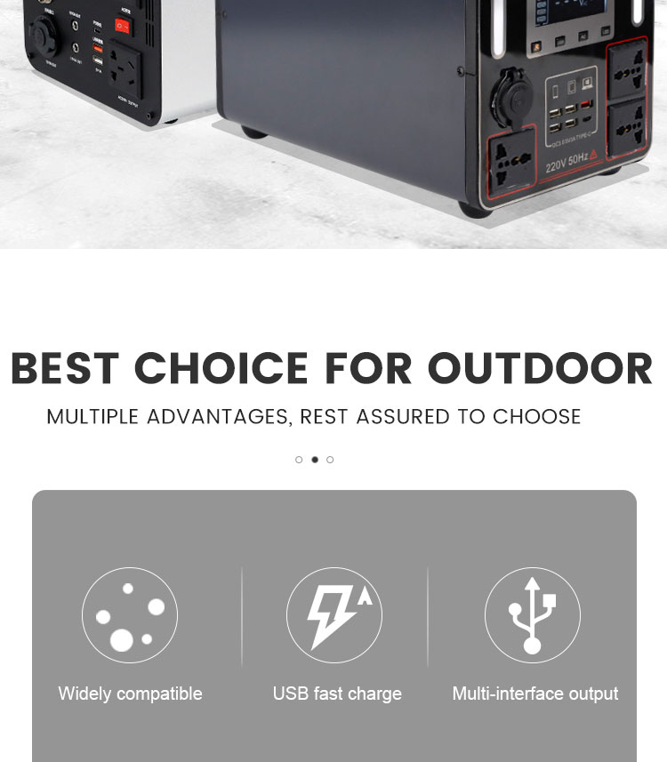 1200W Portable Power Supply Station Lithium Ion 12V 100ah 120ah Solar Battery