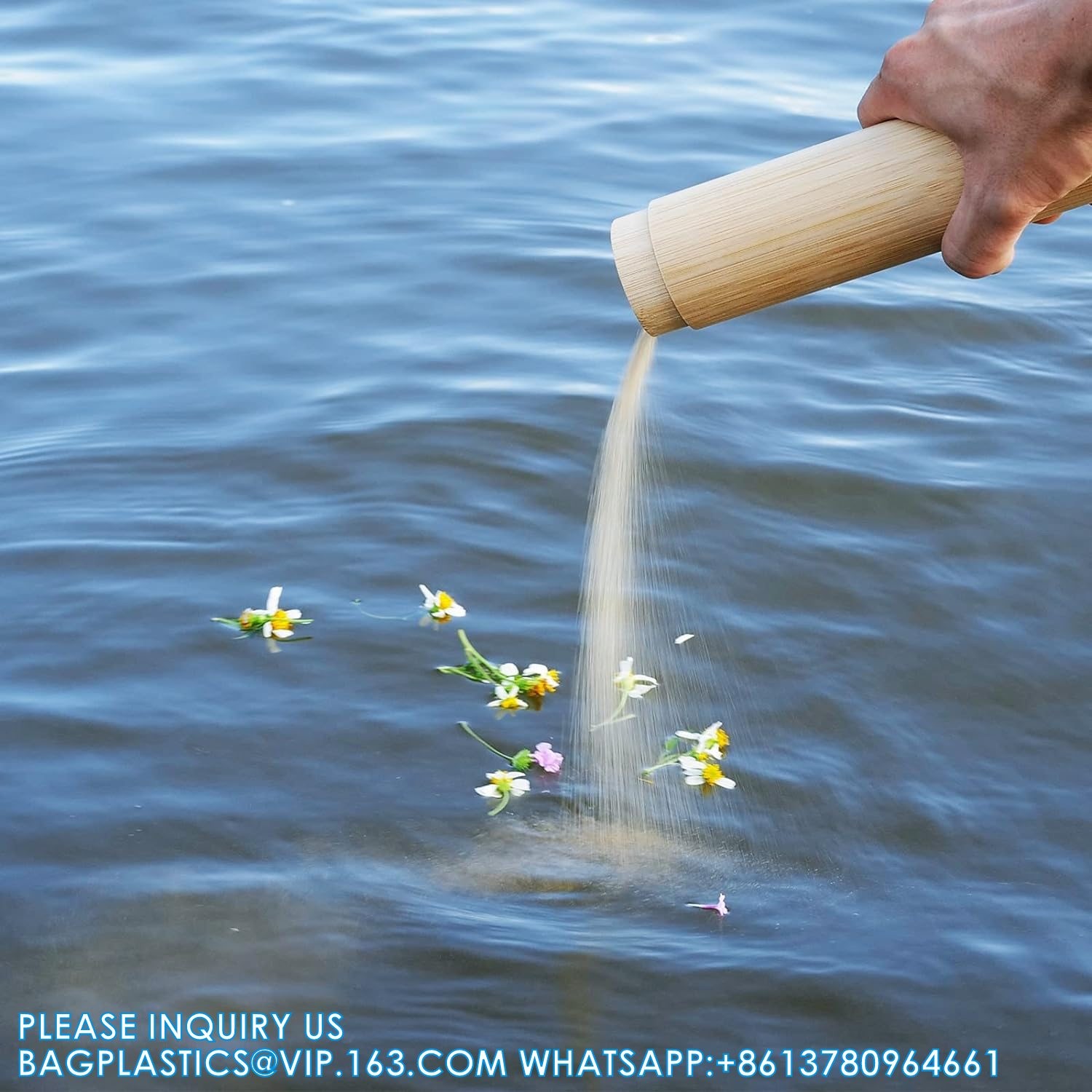Small Bamboo Scattering Urn Tube for Human Ashes, ECO & Biodegradable Friendly Mini Bamboo Spreading Cremation