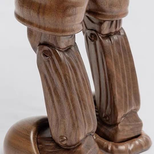 Birch Oak Natural Wooden Art Sculpture Wood Pinocchio Exhibition