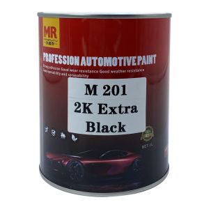 M201 2K Extra Black Automotive Mixing Paint Deep Black High Coverage Solvent