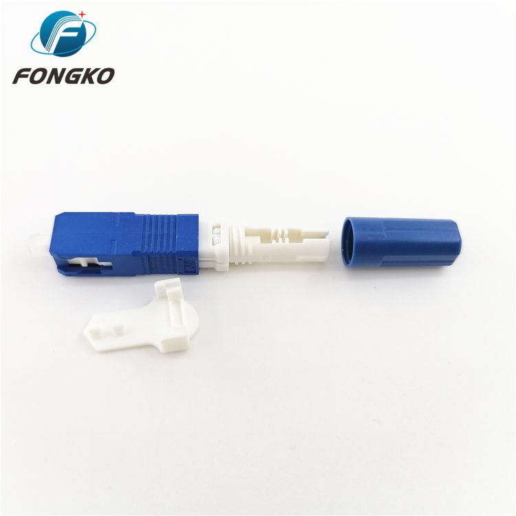 FONGKO Splice SC APC Fast Connector , Hot Melt Fiber Optic Quick Connector