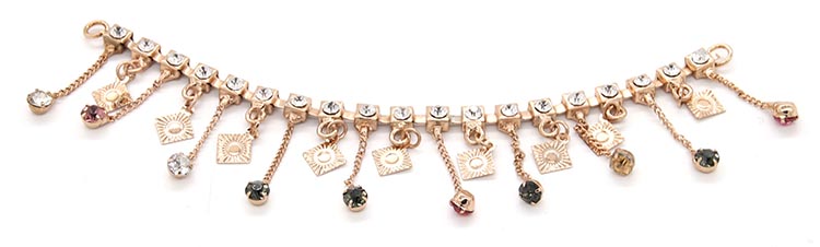 Wenzhou Kml Wholesale custom popular gold diamond shoe accessories buckle chain