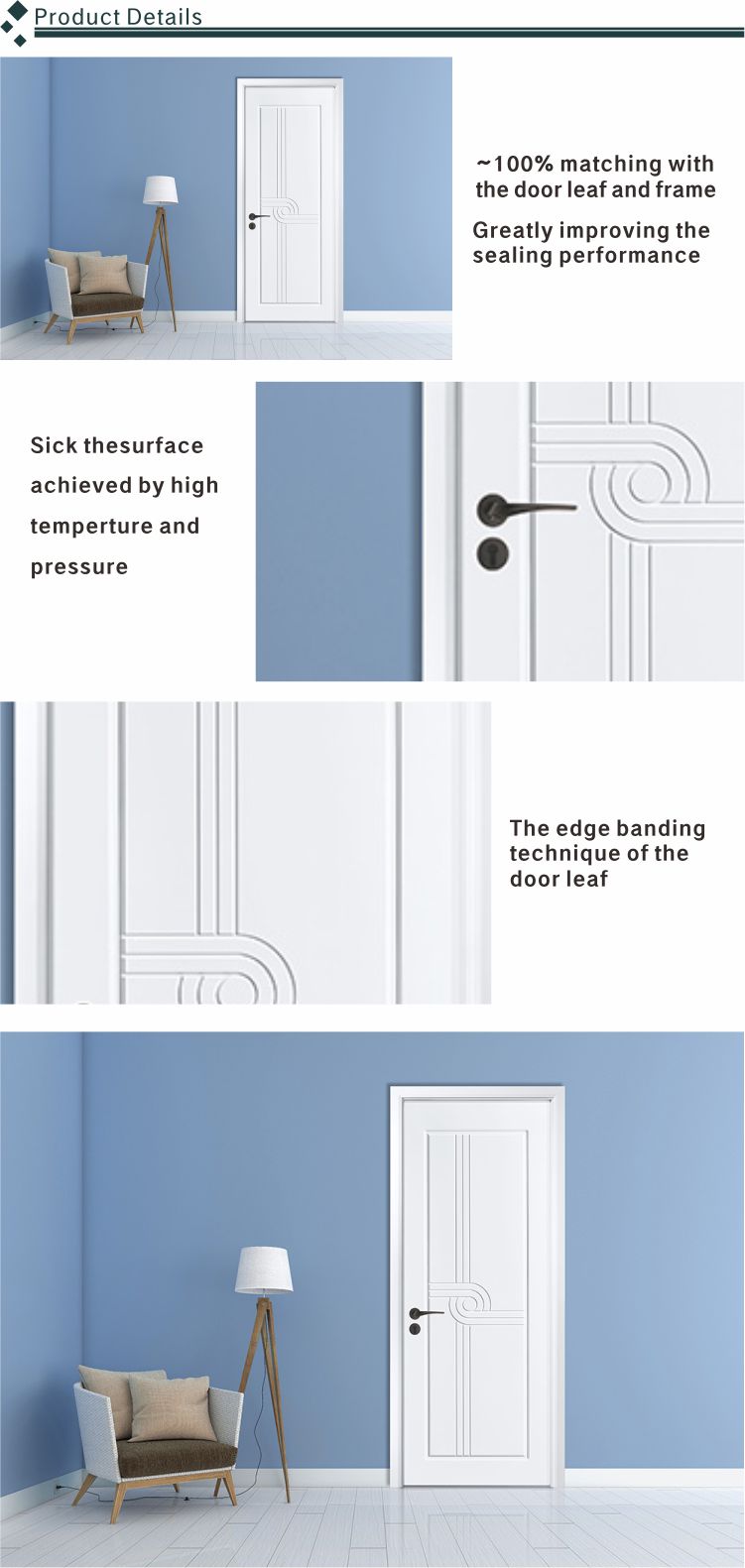 china suppliers finished surface birch wood latest design wooden doors design