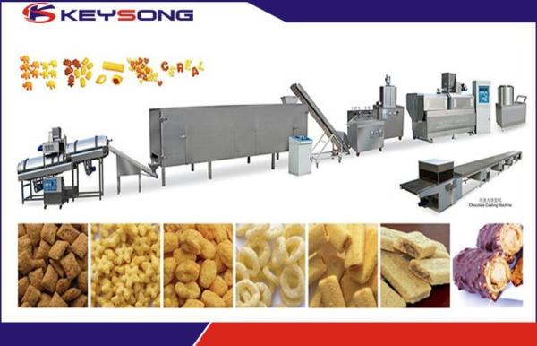 Cream / Wheat Puff Making Machine 76kw , High Efficiency Food Processing