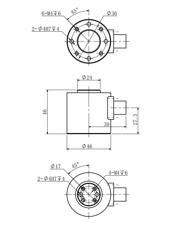 Alloy Steel 500n Multi Axis Force Sensor 0.3% 50n Load Cell