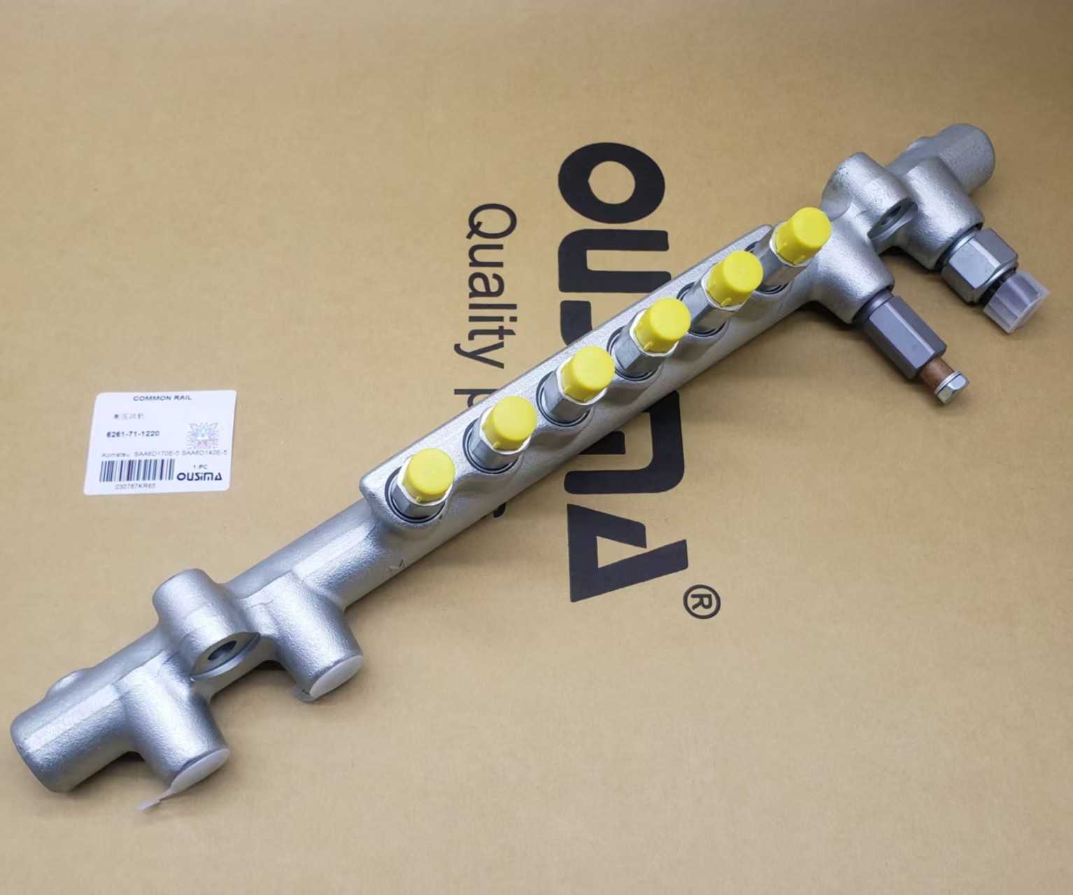 Excavator Engine Common Rail 6261-71-1220 for Engine SAA6D170E-5 SAA6D140E-5 SAA6D125E-5