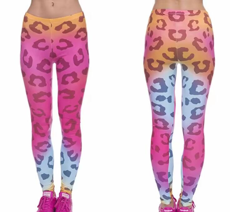 Sweat Wicking Donut Print Custom Yoga Leggings 92% Polyester 8% Spandex