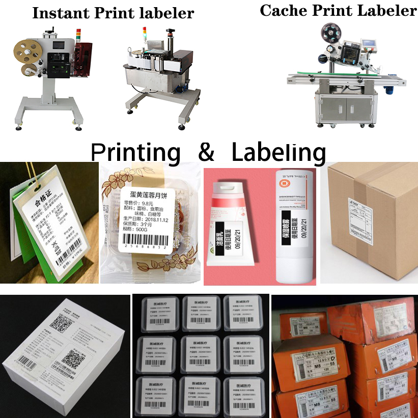 Real Time Printer and Motor Core Components Applied Bubble Bag Packing Labeling System