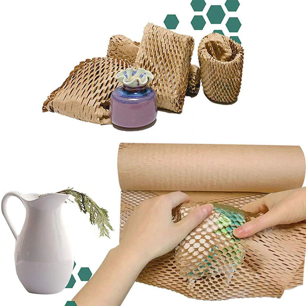 Virgin Pulp Protective Honeycomb Kraft Paper 80gsm Cushion Paper Roll