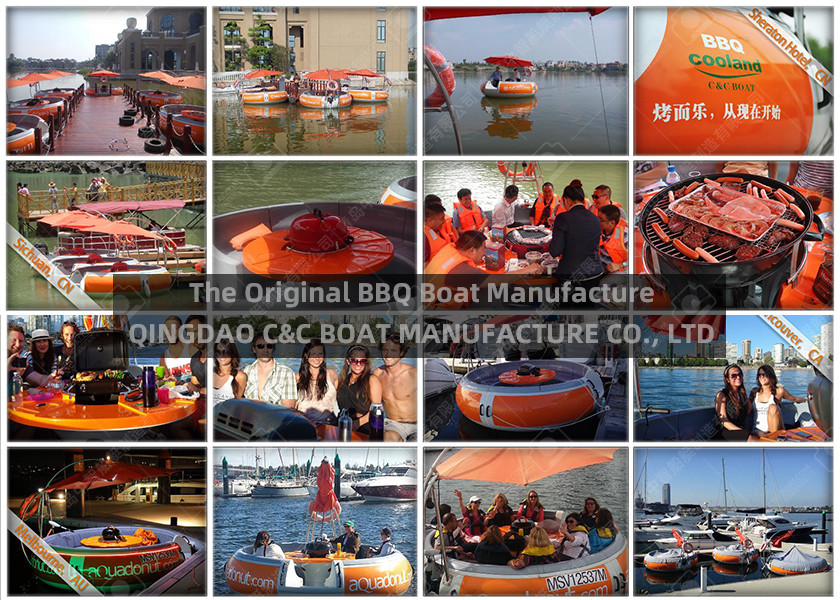 25cm Depth Safe Drive Gasoline Outboard FRP BBQ Boat