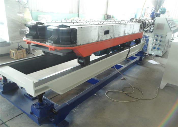 PE Single Wall Corrugated Pipe Production Line , Corrugated Drain Line