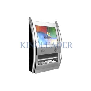  TFT LCD Display Fashionable Wall Mount Kiosk Wth Rugged Metal Keyboard Manufactures