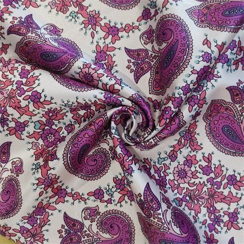 95gsm Printed Polyester Spandex Satin Fabric , 50d Polyester Chiffon Fabric