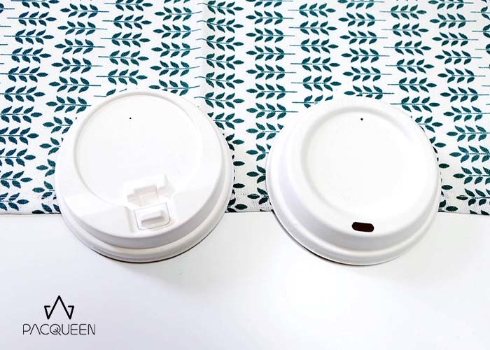 Disposable Bagasse Lids Future Friendly Lids For Cold / Hot Drinks