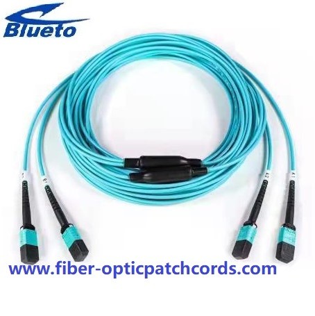 MPO To LC Fiber Optic Patch Cord SM 12core Yellow Single Mode LSZH Materila