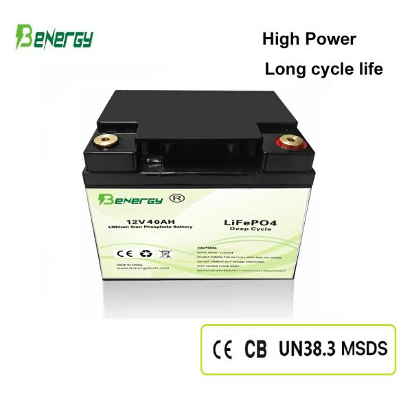 12V 40Ah LiFePO4 Lithium Battery for Solar Storage for Campers Caravans Trailers