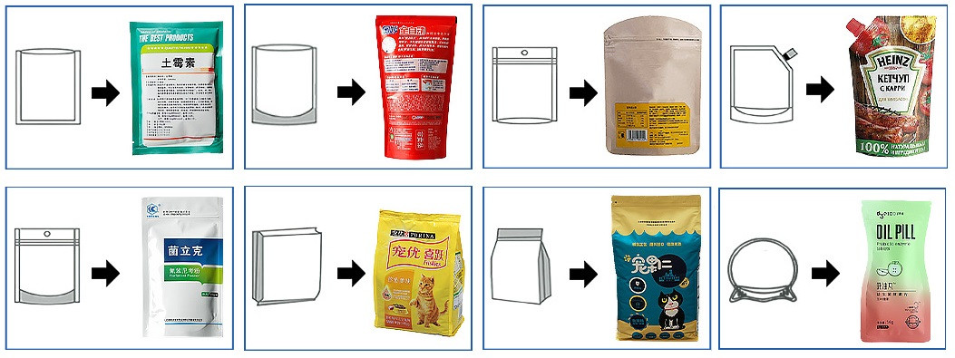 Sauce Stand Up Zipper Pouch Packing Machine Multi Function 80 Bags/Min Capacity