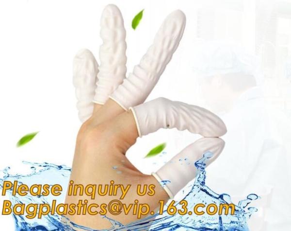 Powder Free Disposable Static Dissipative Natural Latex Black ESD Finger Cots