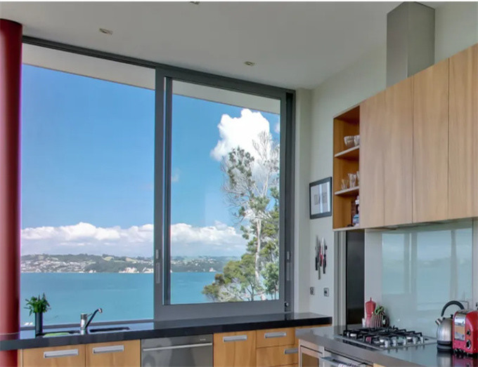 Customize Double Glazed Thermal Break Aluminum Sliding Glass Windows For Folding Screen