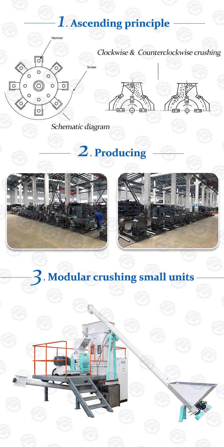 1.5 To 4.5T/H SFSP Feed Hammer Mill 675mm Coarse Grinding Machine