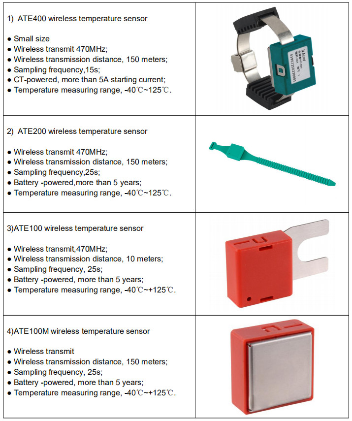 Switch Cabinet Temperature Monitor Wireless Indoor Temperature Sensor ATE200