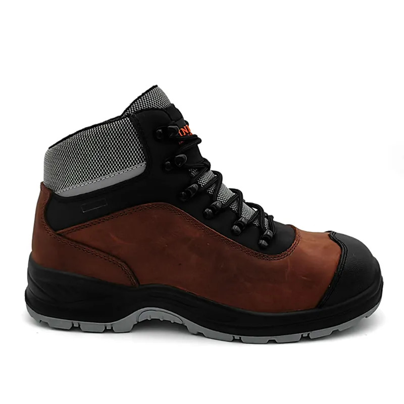 Crazy Horse Leather Casual Shoes High Cut Safety Shoes For Men