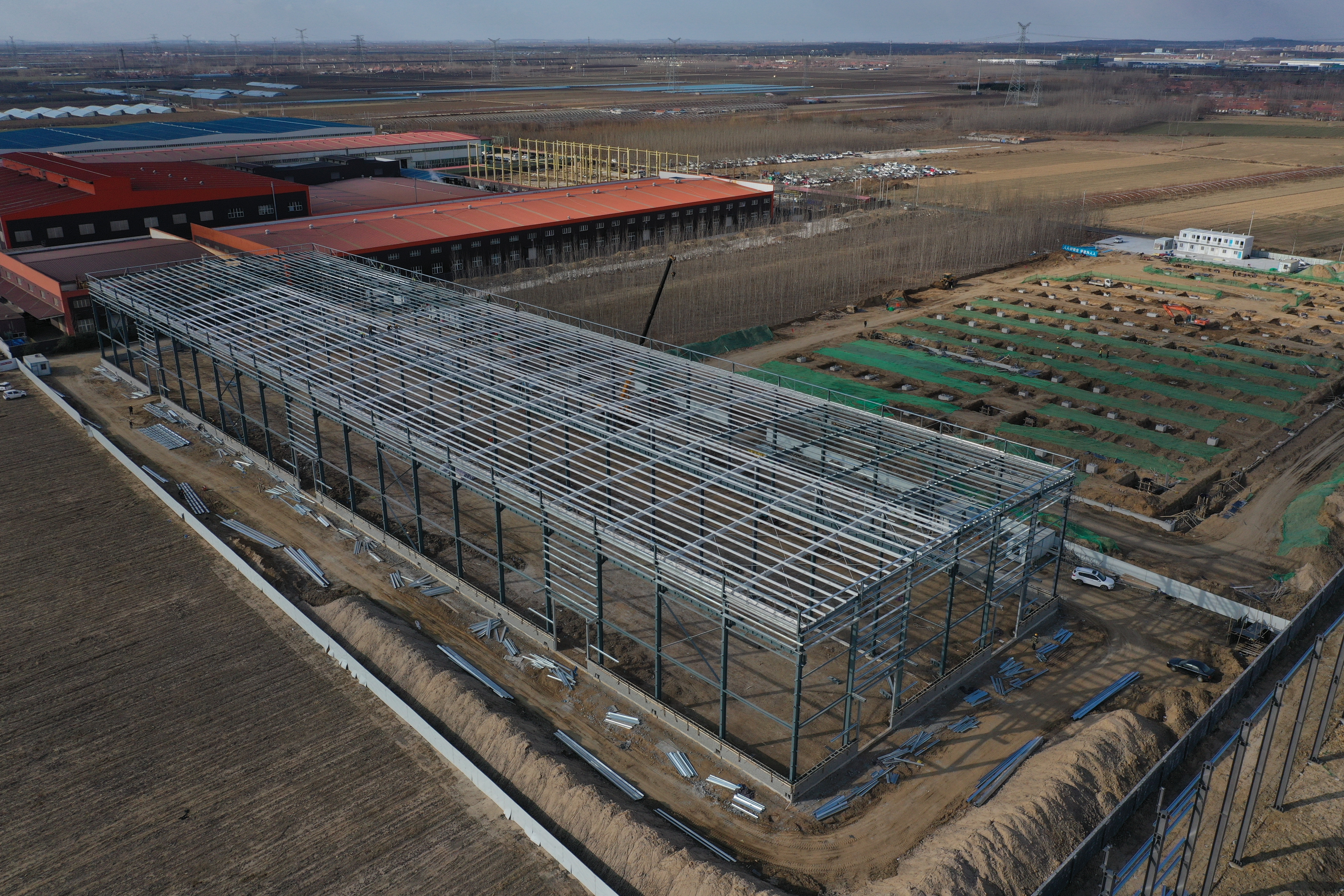 Fire Resistance Prefabricated Steel Structural Building For Steel Workshop