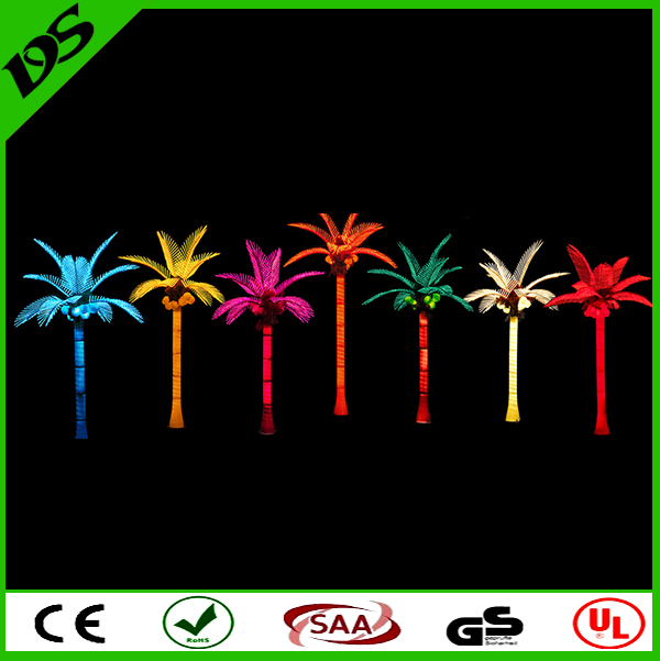 2016 Promotion China made Led artificial coconut tree, outdoor led palm tree light for dec