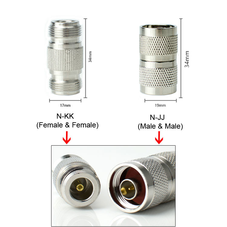 Customized N Male Type Signal Booster Connector 50 Ohm Impedance