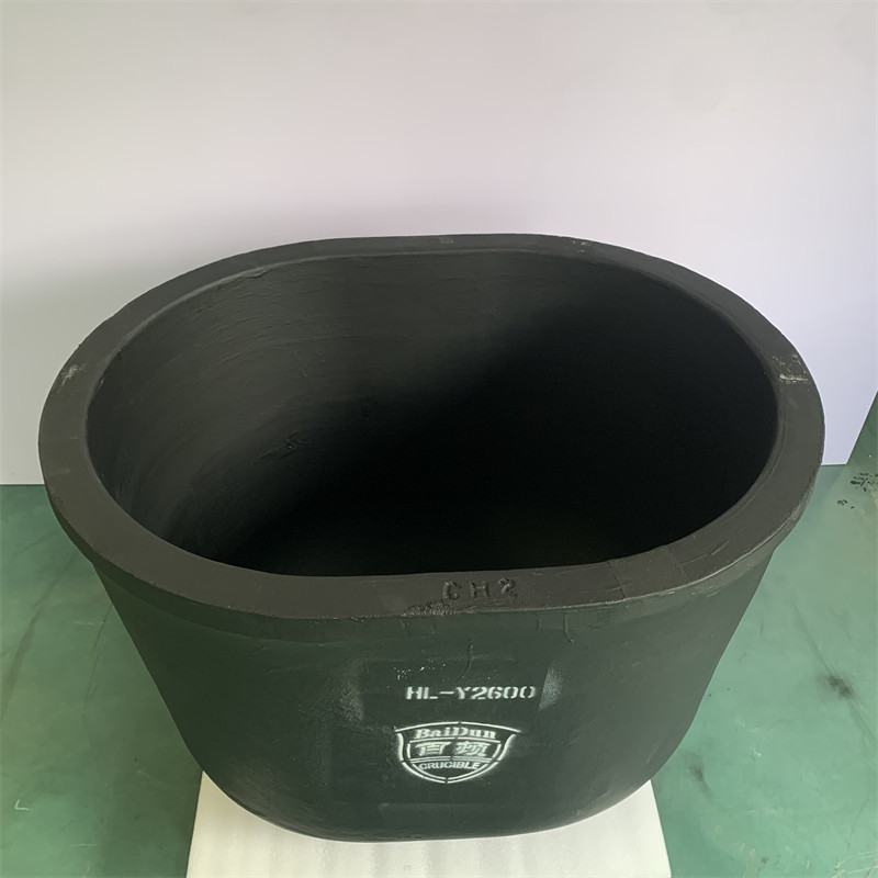 High-Temperature Heating Oval Type Crucible With Silicon Carbide Graphite For Industrial