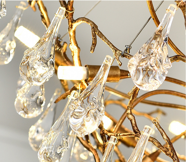 European Style G9 Customized Pendant Lamp Lights For Rotary Staircase