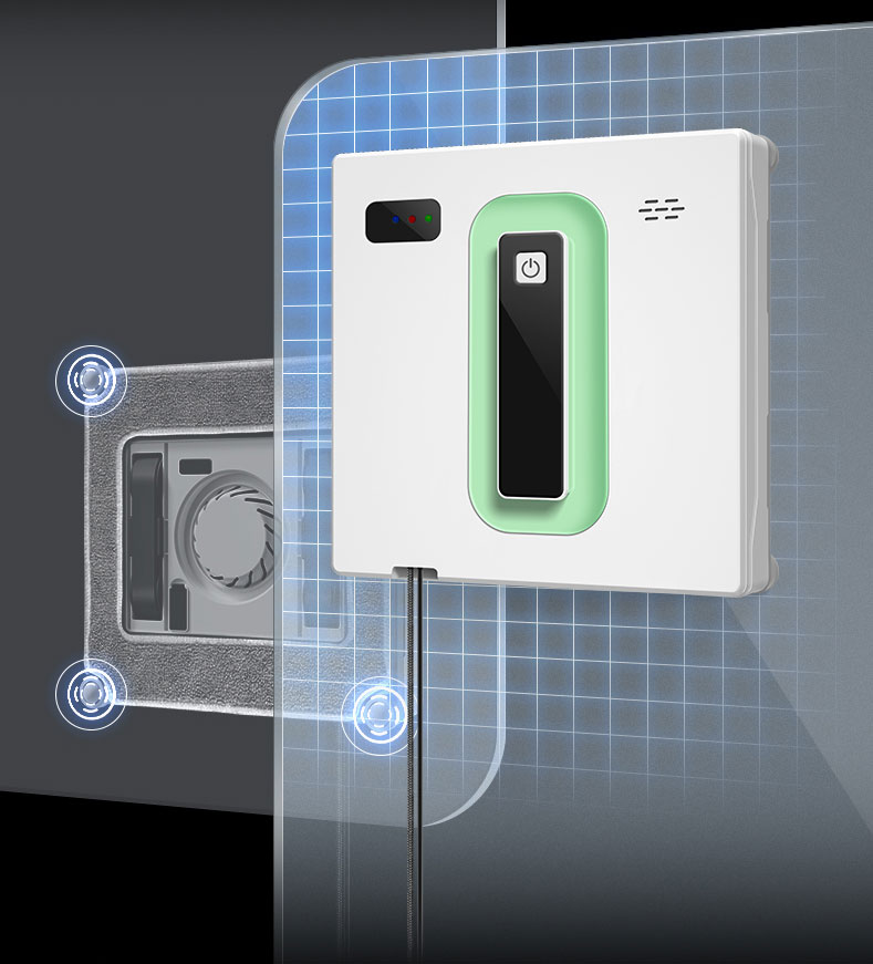 2500Pa Suction aborb App-Controlled Fine Filtration Window Cleaning Robot for Home