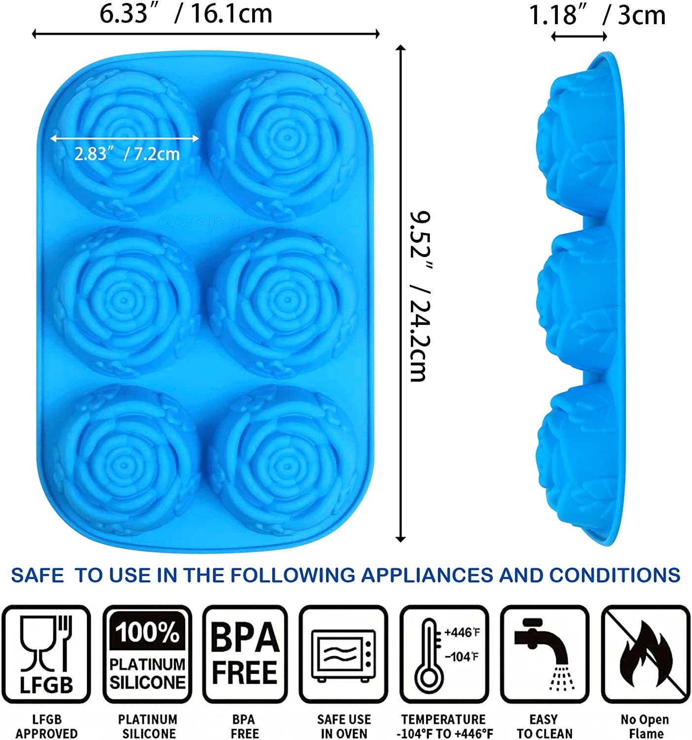 Harmless Reusable Silicone Dessert Mold , Safe Silicone Moulds For Cake Decorating