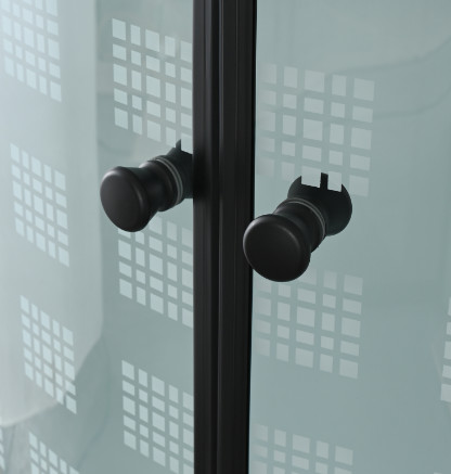 Customizable Shower Pods Cabins With Printing Glass And Black Frame