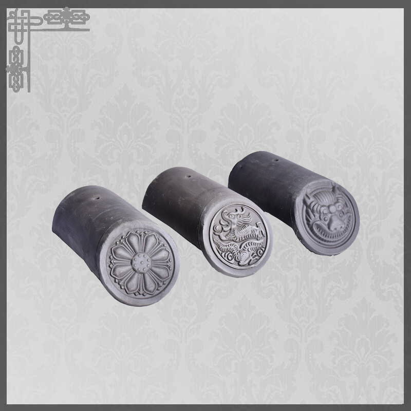 Grey Temple Flat Clay Roof Tiles