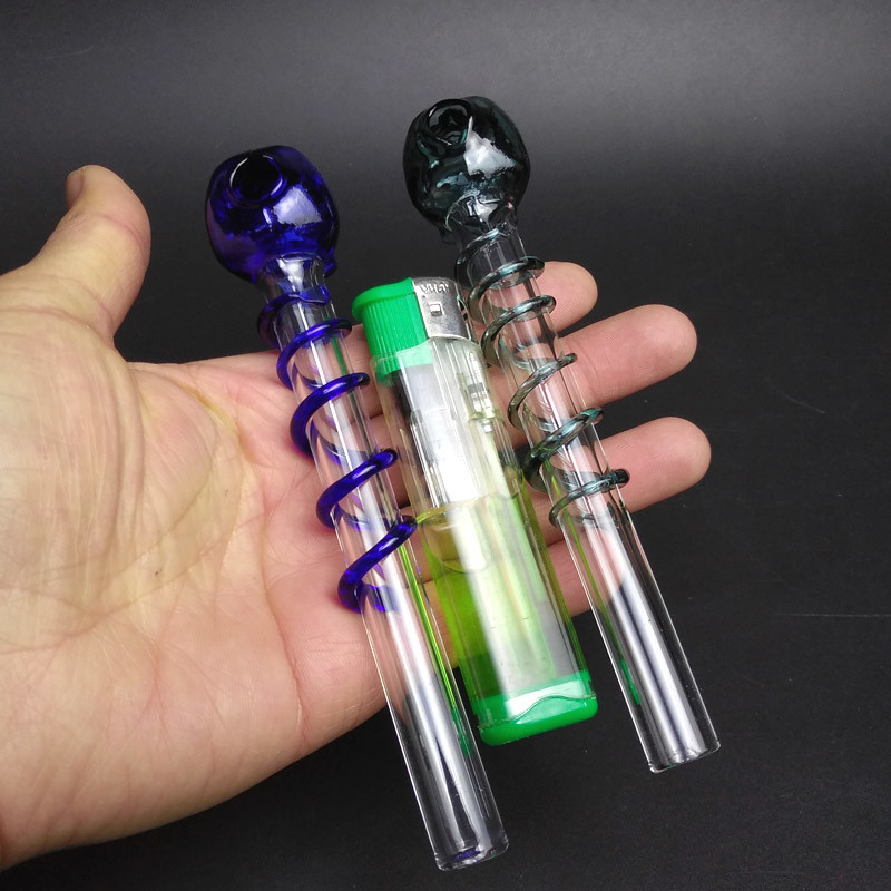 5.5 Inch Colorful Pyrex Hand Blown Glass Pipe , Durable Smooking Water Pipe