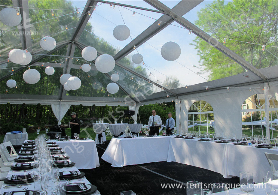 Beautiful Transparent PVC Cover Aluminum Alloy Frame Luxury Outdoor Marquee Tent For Wedding