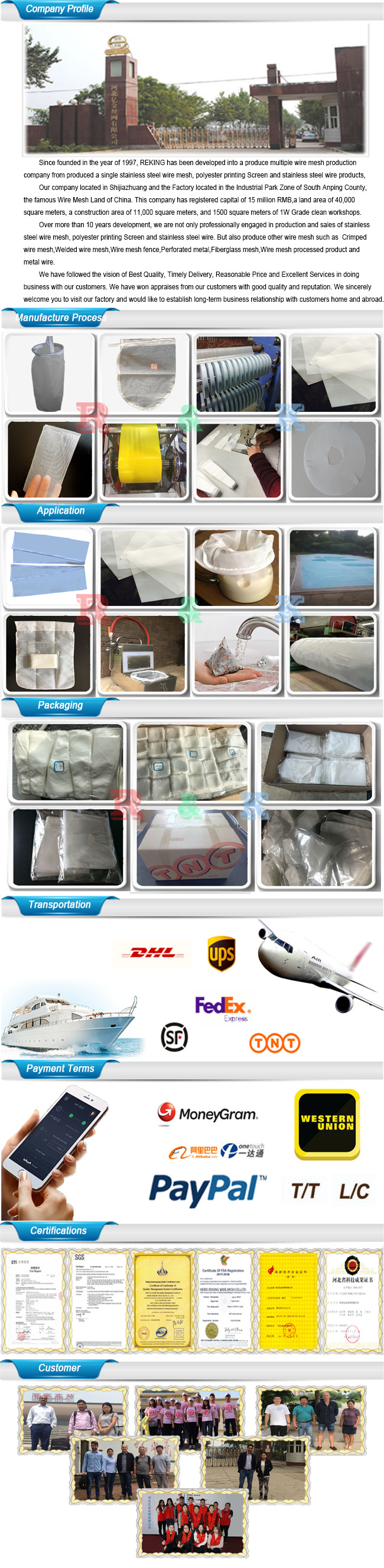 Flour Nylon Filter Mesh 5t-120t For Milk Filtration